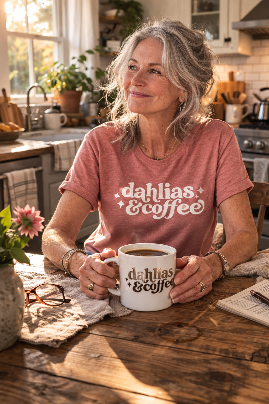 
                  
                    Dahlias & Coffee T-Shirt
                  
                